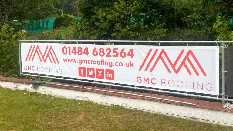 GMC banner supports Thongsbridge Cricket Club