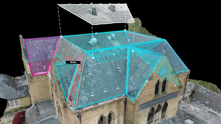 3D model of roof to allow a detailed and accurate quotation